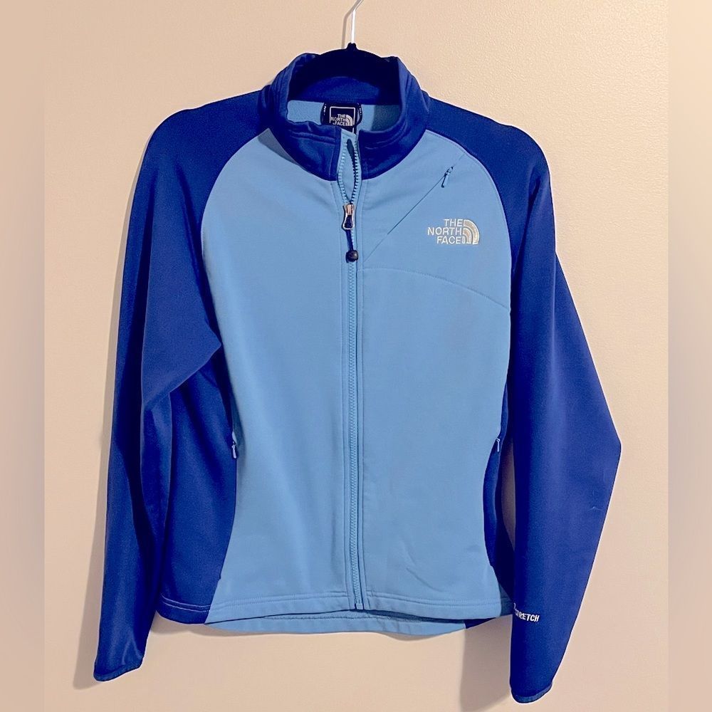 The North Face Light Blue and Royal Blue Full-Zip Jacket